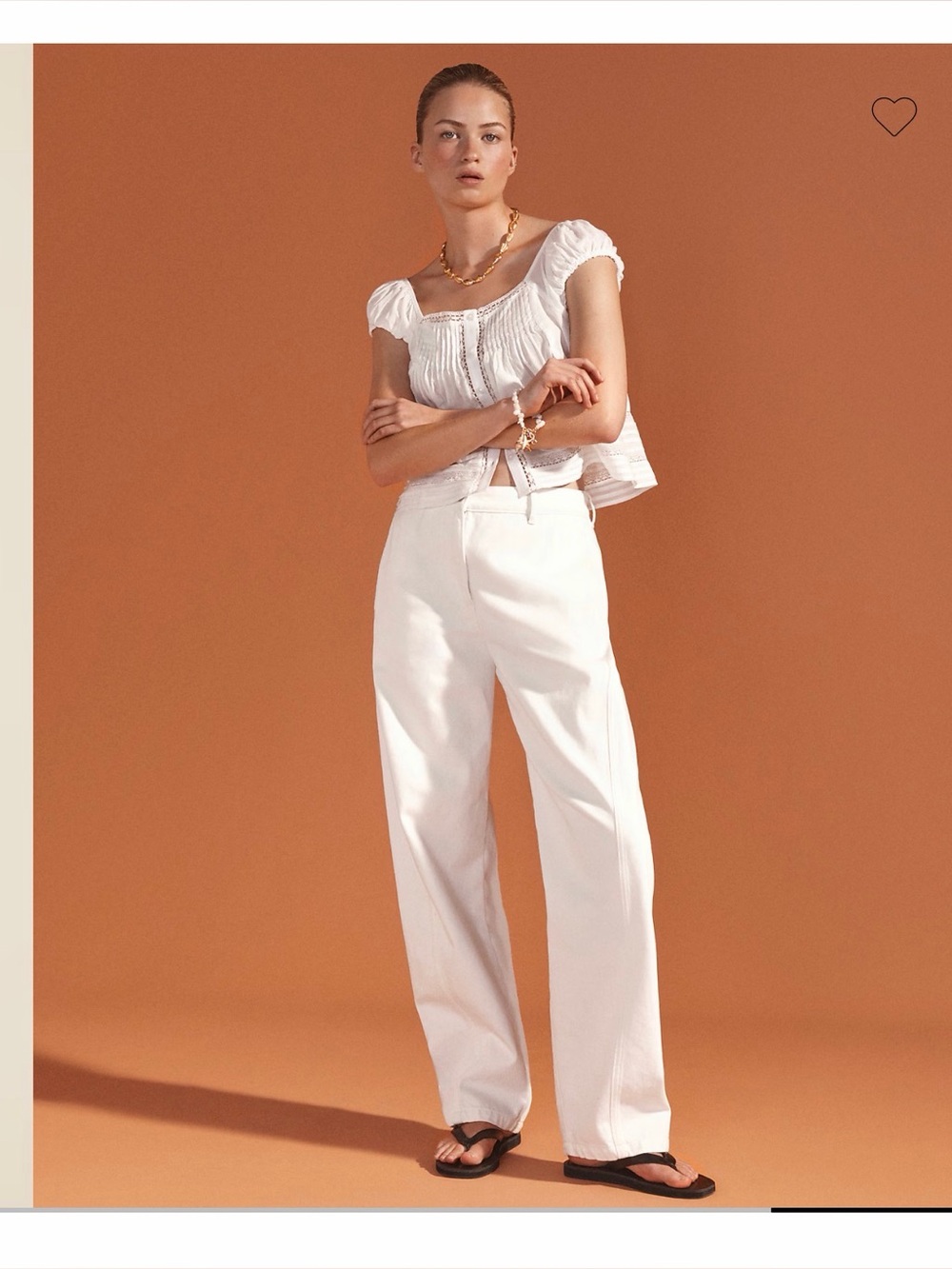J. Crew White Low Rise Slim-Wide Jeans 27